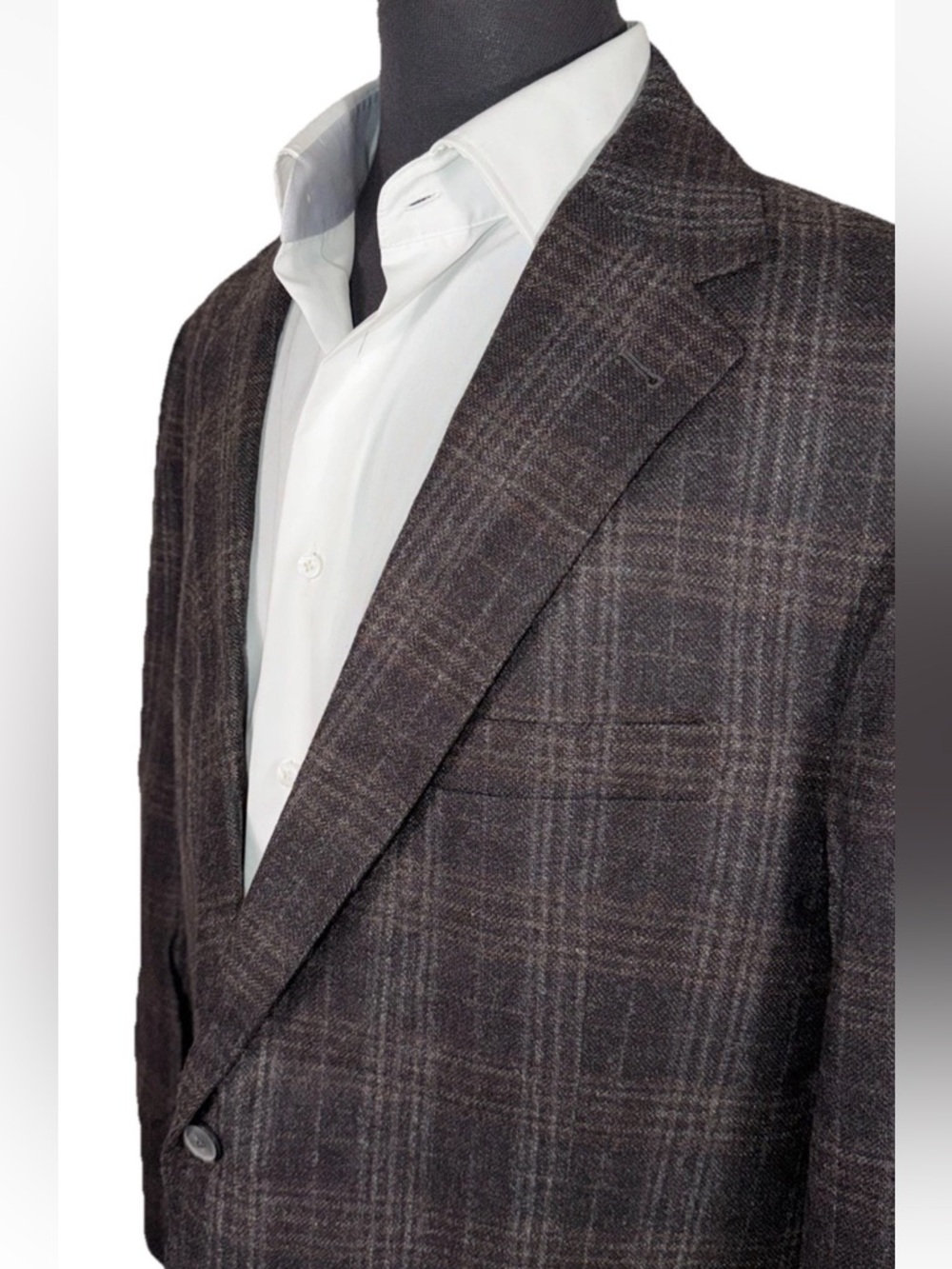 LNWOT JOSEPH ABBOUD LANIFICIO DI PRAY SOFT WOOL FLANNEL PLAID SPORT COAT SZ 48R